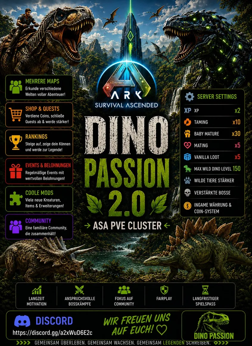 🦖Dino Passion❤️ PVE Herausforderung + Feierabend Beschreibungs-Banner