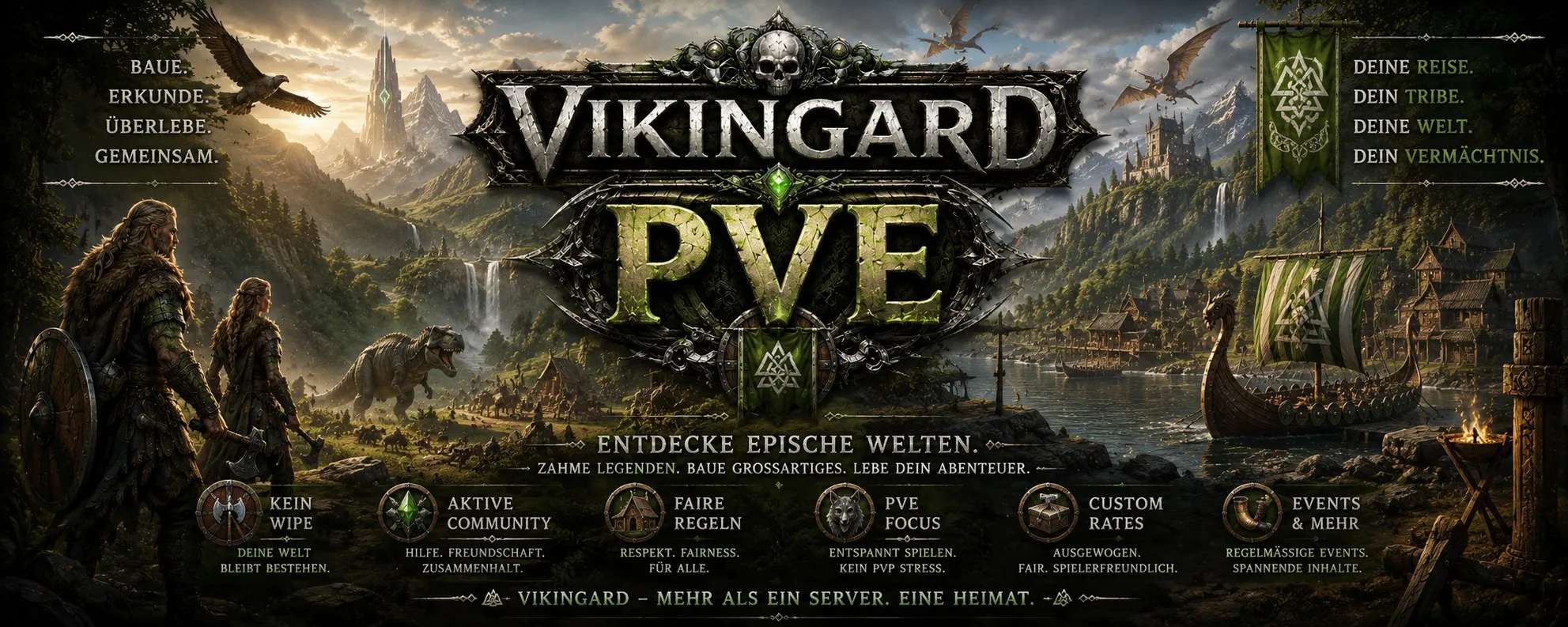 EU | Vikingard Cluster PVE [CROSSPLAY] Beschreibungs-Banner