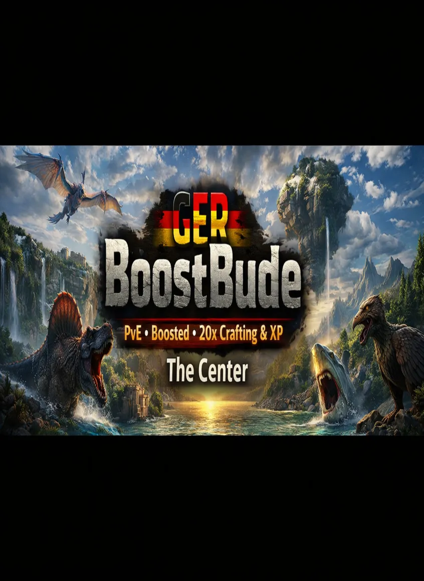 Serverbeschreibungs Banner von GER BoostBudeTC/ 20x Crafting 20x XP Speed Building/Level
