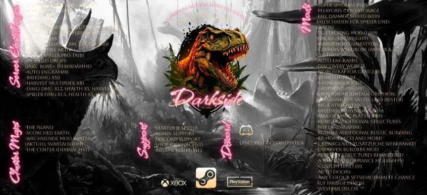 Serverbeschreibungs Banner von (GER)Darkside-PVE-Modded-Server (Ragnarok)