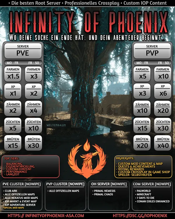 🔶Infinity of Phoenix | Bjarnheim | PVE | CP🔶 Beschreibungs-Banner