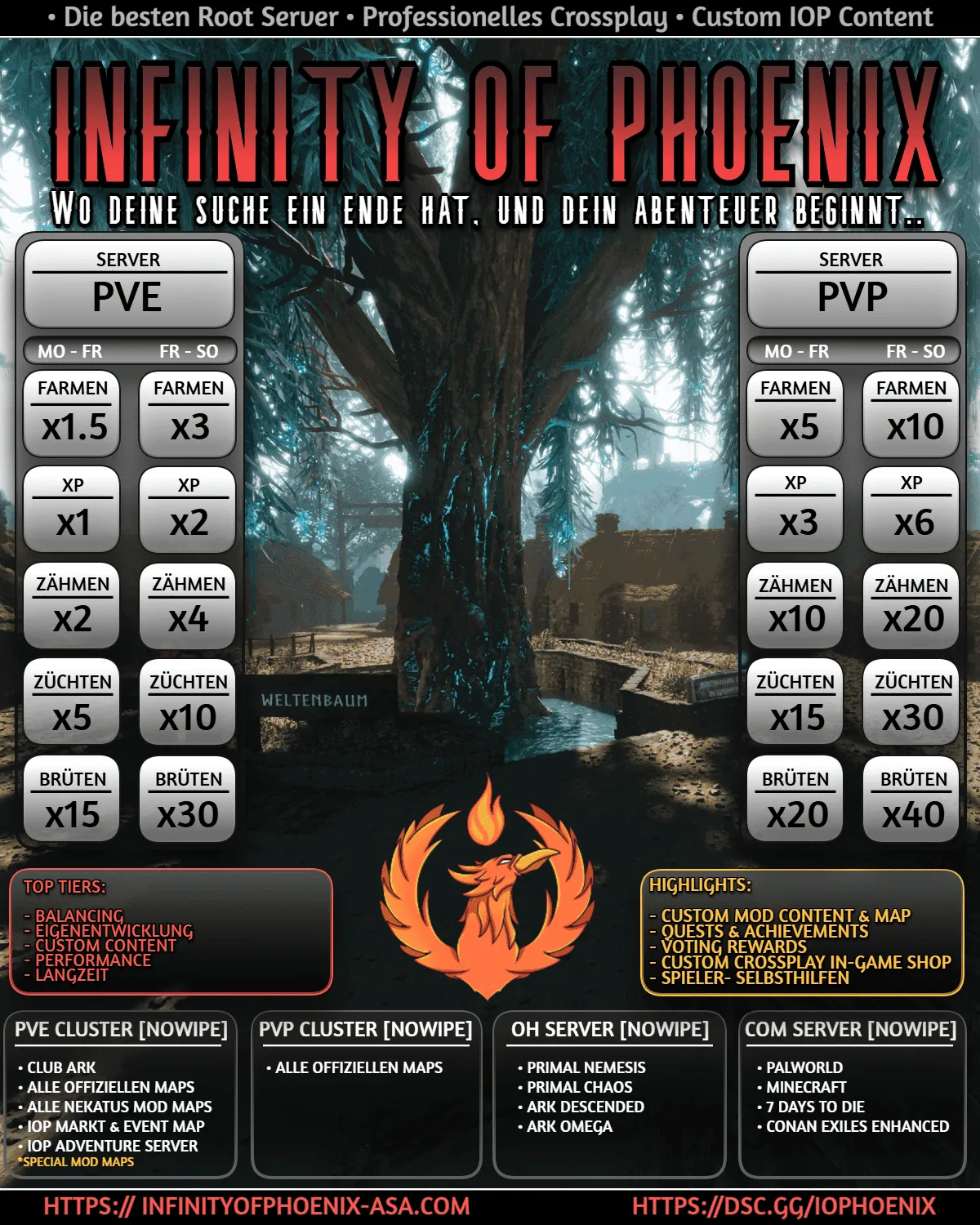 🔶Infinity of Phoenix | Lost Colony | PVE | CP🔶 Beschreibungs-Banner