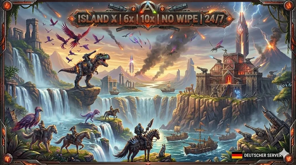 ISLAND X Beschreibungs-Banner